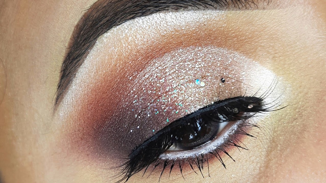 Simple Glitter Eye Makeup Tutorial step by step YouTube