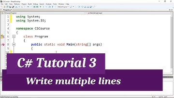 C# Intermediate I Tutorial 3 - Write Multiple Lines in a File