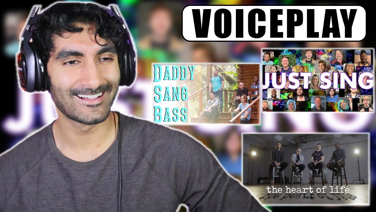 VoicePlay - Daddy Sang Bass, The Heart of Life & Just Sing [TRIPLE REACTION]