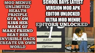 School days hack version How to hack school days school days mod apk,mod menue screenshot 2