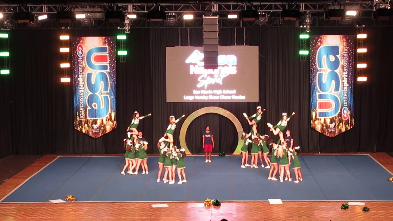 San Marin HS Varsity Cheer - USA Spirit Nationals - 2-23-2018 - YouTube