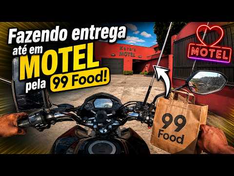 Fazendo entrega até em Motel pela 99 Food!