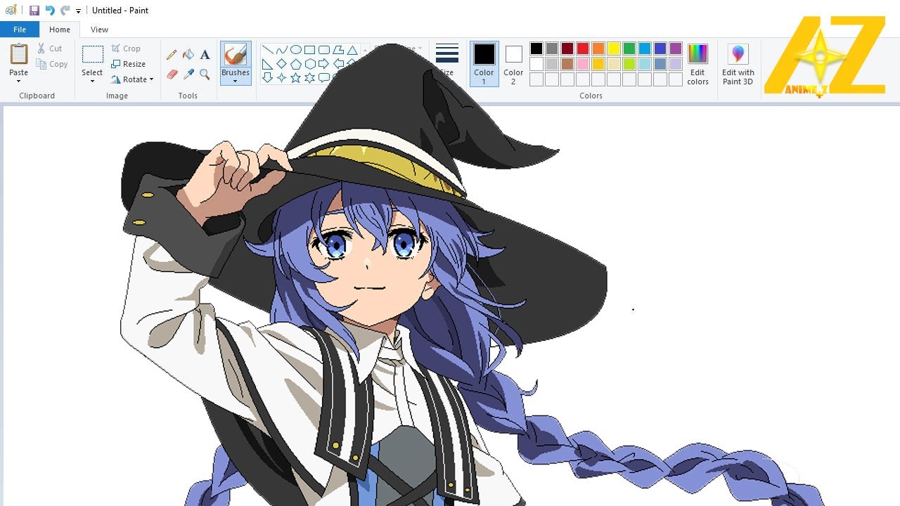 Draw Roxy Draw Roxy Migurdia | Mushoku Tensei on Paint - Animeplusz - YouTube
