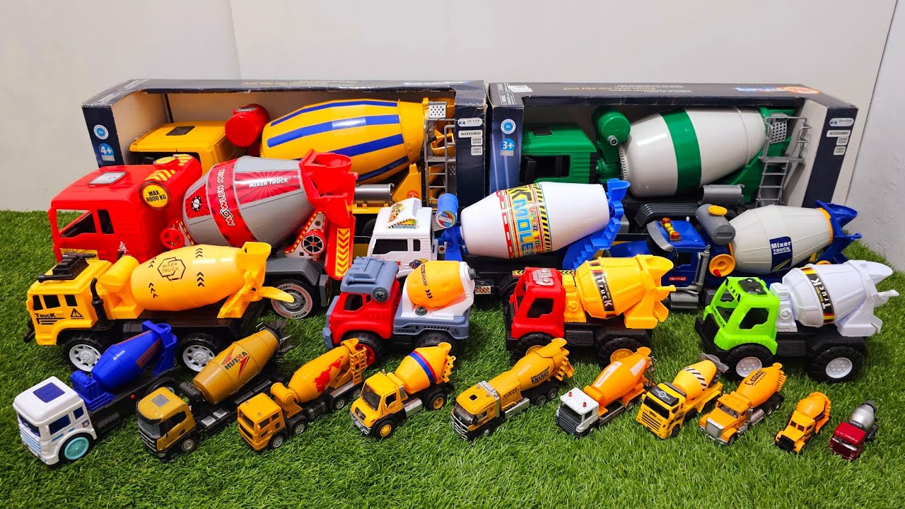 Truk truk molen | Jenis jenis mobil truk molen besar dan kecil | Unboxing mixer truck scania bruder