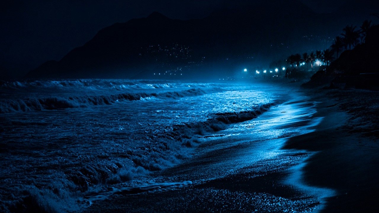 🔴 Quiet Ocean Waves at Night 🌙 Peaceful Sleep Ambience (LIVE)