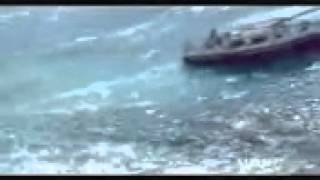 Boat vs gigantic wave  MojoFlix.com