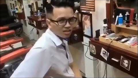 Thanh niên đi hớt tóc không trả tiền, phải mời công an