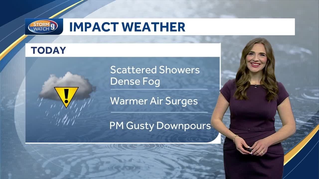 Video: Downpours possible as warmer air moves in - YouTube