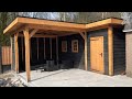 Building douglas shed  canopy