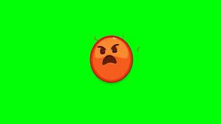 GREEN SCREEN ANGRY EMOJI 3D WITH ANIMATION