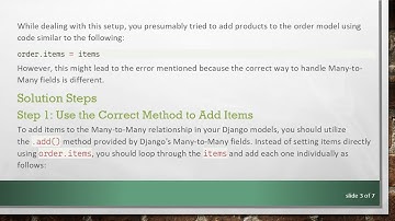 Solving the ManyRelatedManager Error in Django: Adding Products to Order Model