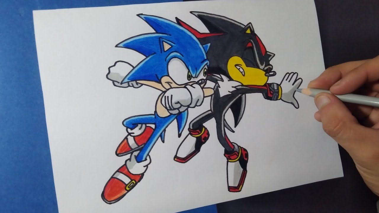 Cómo dibujar a Sonic vs Shadow | How to draw Sonic vs Shadow - thptnganamst.edu.vn