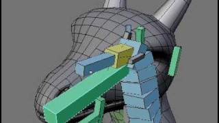 Blender Dragon head rig test