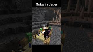Mobs In Java Vs Bedrock  minecraft shorts