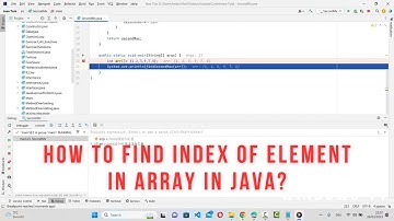 How to find index of element in array in java?