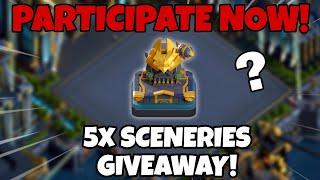 5X JUSTICE SCENERY GIVEAWAY 🎁 PARTICIPATE NOW | Clash of Clans FREE Rewards