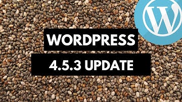 WordPress 4.5.3 - Maintenance and Security Update