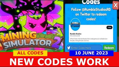 *NEW UPDATE CODES* [🎉ANNIVERSARY🎉] Mining Simulator 2 ROBLOX | ALL CODES | June 10, 2023