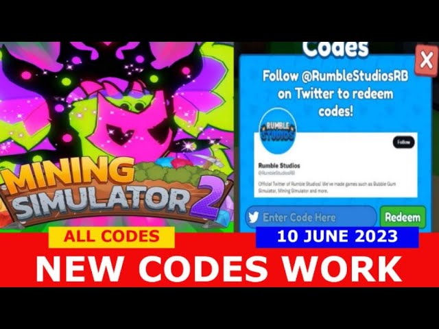 Roblox: Mining Simulator 2 Codes (October 2022)