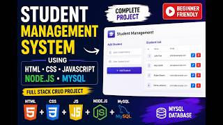 Student Management System Using HTML CSS JavaScript Node.js MySQL | Full Project