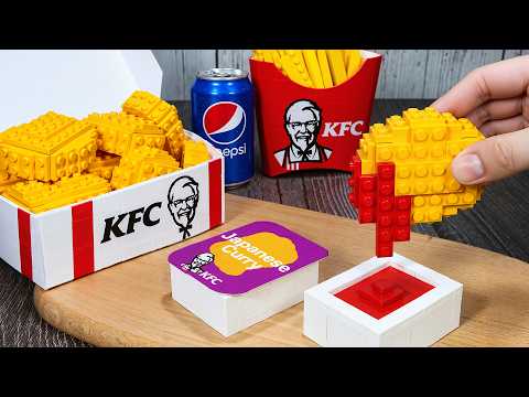 1000+ LEGO FOOD RECIPE: LEGO Chicken KFC Nuggets with Dipping Sauces | KFC's Fast Food