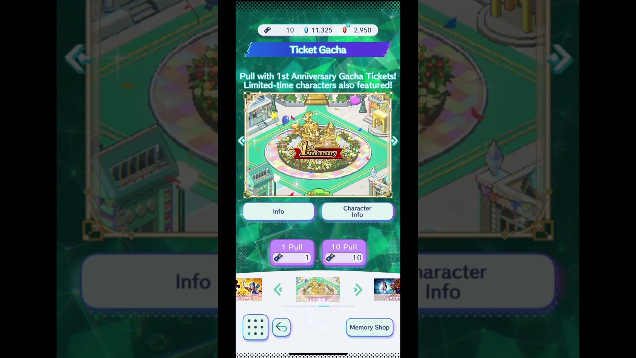 Disney Pixel RPG - 1 year anniversary gacha pulls 