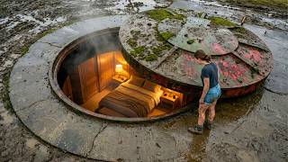 Download Lagu I Turned an Abandoned Missile Silo Door into a Warm Luxury Underground Home (ASMR) MP3