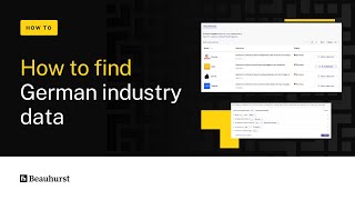 How to find German industry data
