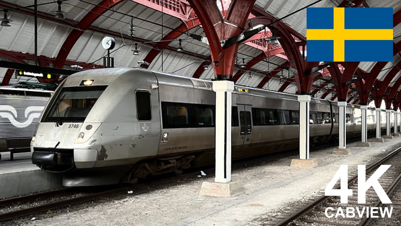 SOUTH MAIN LINE - 4K TRAIN DRIVERS VIEW (Stockholm to Alvesta)