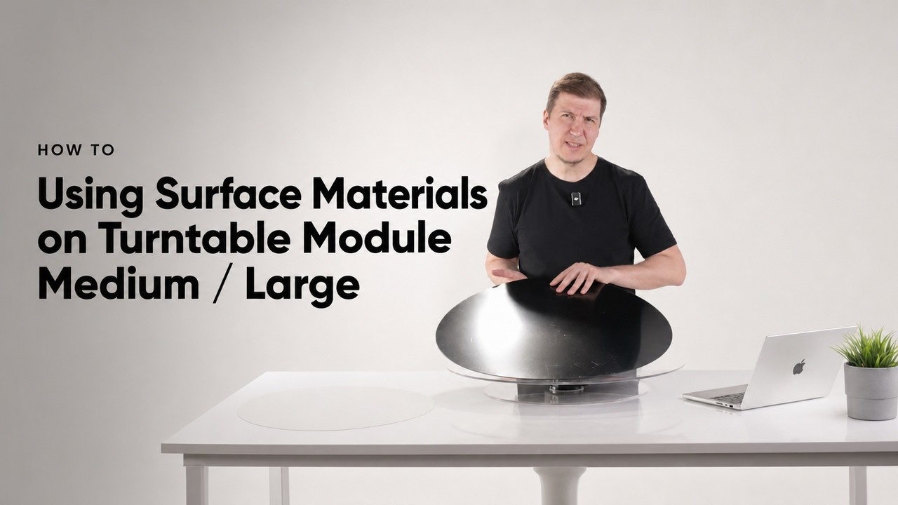 Using Surface Materials on Turntable Module Medium/Large