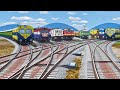 TRAINS CROSSING AT NEW BRANCHED RAILROAD CROSSING -:- TRAIN CROSSING RAILROAD #railroad
