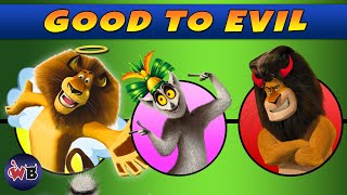 Madagascar & Penguins Series Characters: Good to Evil 🦁🦓🦛🦒🐧