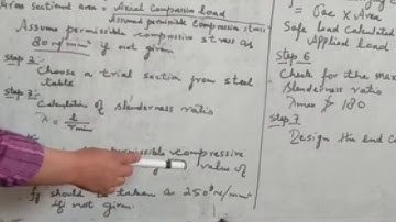 Design Steps for Compression Members (Struts)