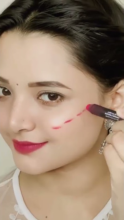 Viral blush hack😱😱 ~OmG it really works 😍😍 #shorts #sumedhafam #youtubeshorts #blush