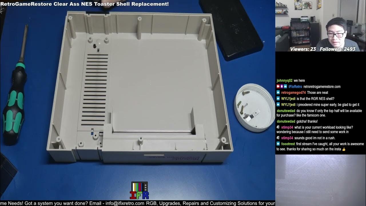 Retro Game Restore NES Toaster Clear Ass Shell Assembly YouTube