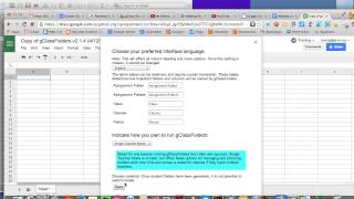 gclassfolder set up
