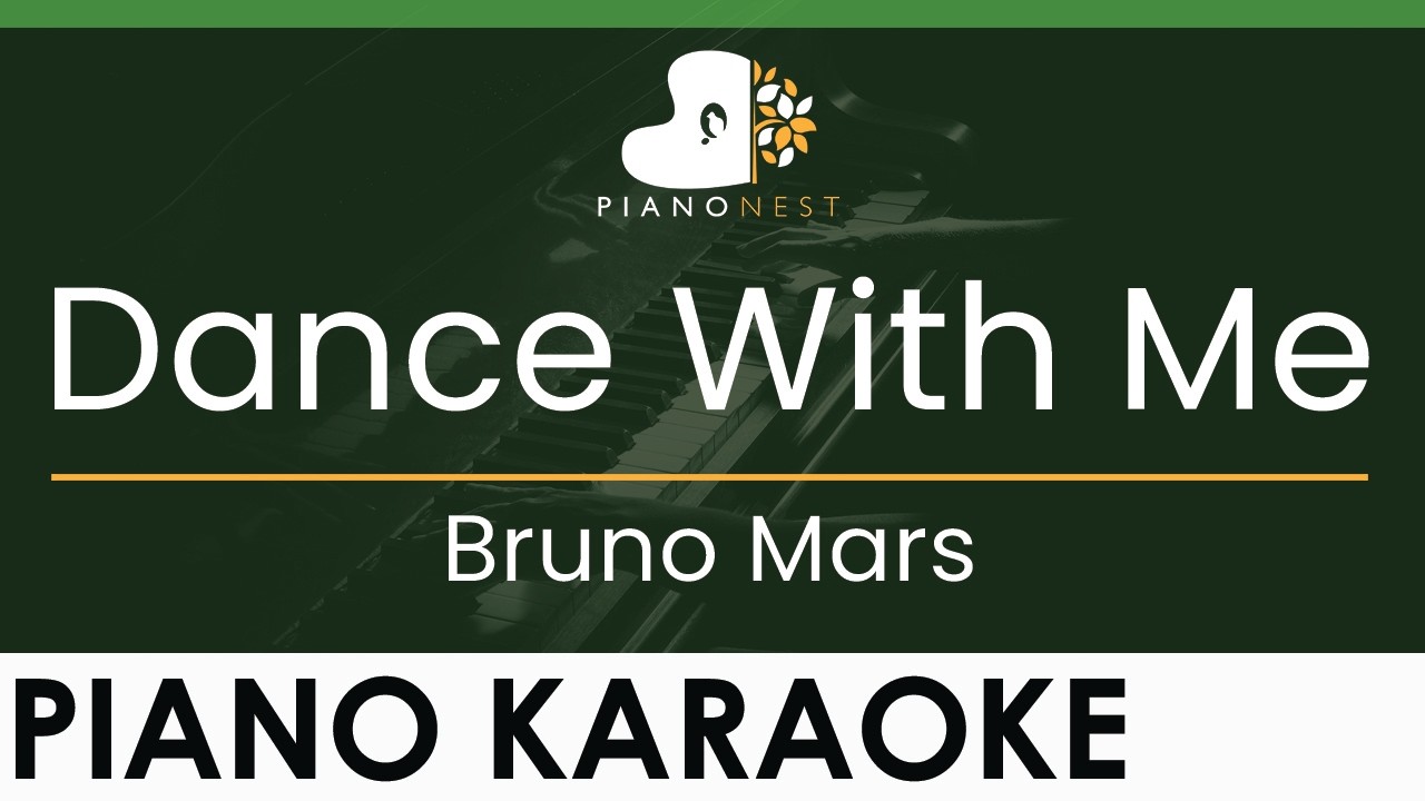 Bruno Mars - Dance With Me - LOWER Key (Piano Karaoke Instrumental)