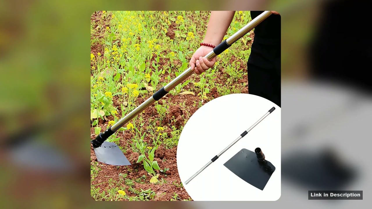 Weeding Sickle Hoe Adjustable Long Handle Standing Weeding Tool Loosening Soil Garden Tools for Weed