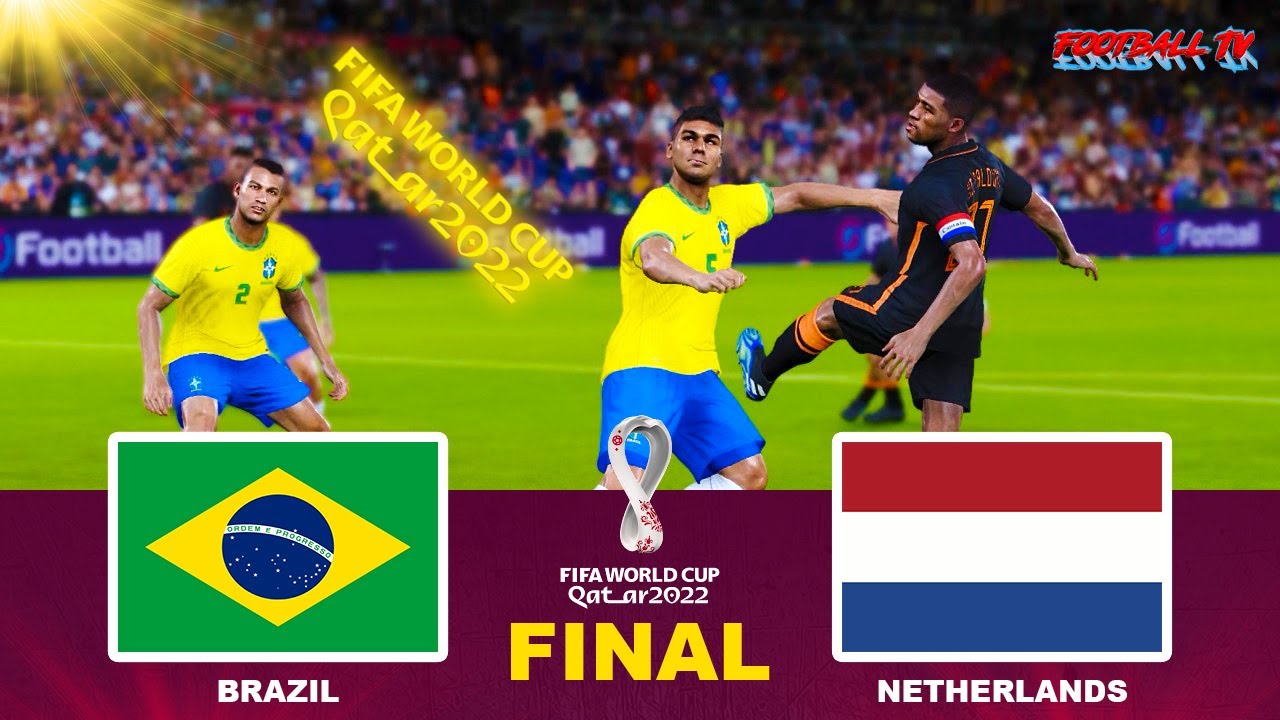 Brazil vs Netherlands | Final FIFA World Cup 2022 Qatar | Match eFootball PES 2021 | Gameplay PC