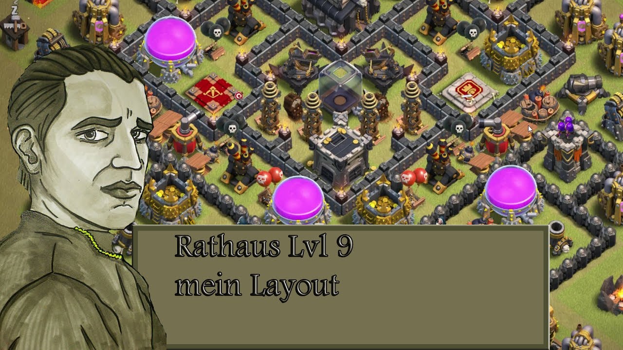 Clash Of Clans Dorf Rathaus Level 9 RATHAUS LVL 9 MEIN LAYOUT ! - CLASH OF CLANS - YouTube