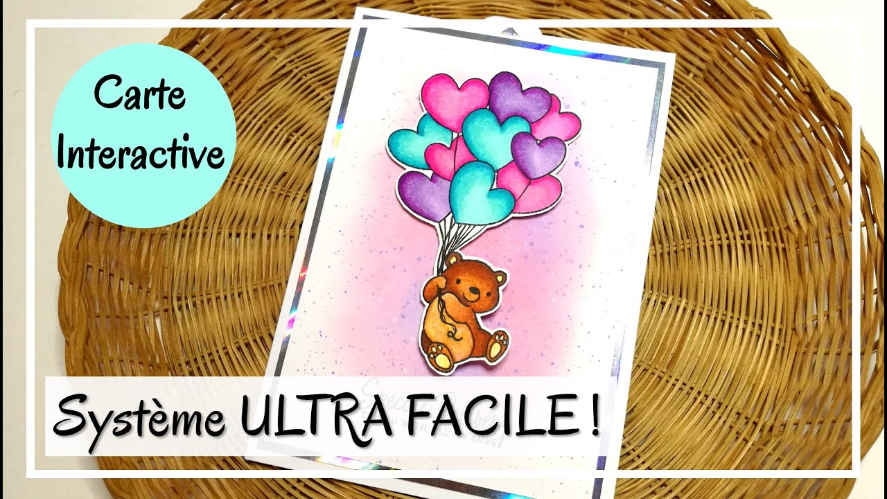 TUTO CARTE ANNIVERSAIRE : Carte interactive avec un mécanisme VRAIMENT FACILE ! DIY Scrap Carterie