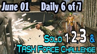 Solo 1-3 & Task Force Challenges :: June 01 : Daily 6 of 7 🞔 No Commentary 🞔 Ghost Recon Wildlands