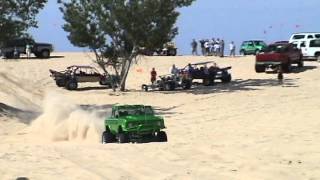 Custom Green Bronco Hits a Jump