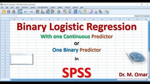 Binary logistic regression with one continuous or one binary predictor in SPSS