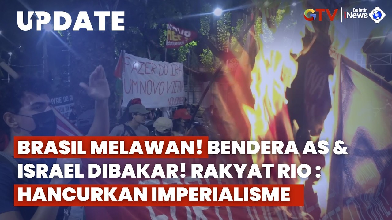 Massa di Rio de Janeiro Bakar Bendera AS dan Israel Tuntut 'Yankee' Keluar dari Amerika Latin