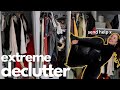 Decluttering my entire wardrobe  extreme declutter for 2024