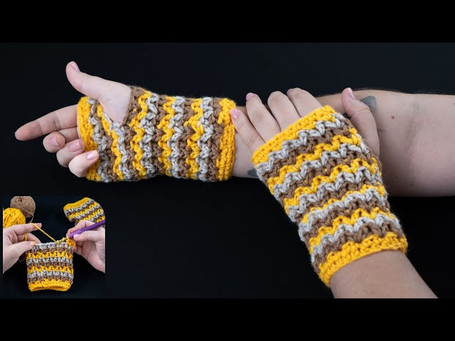 A gift in a hurry - crochet fingerless mittens in 30 minutes