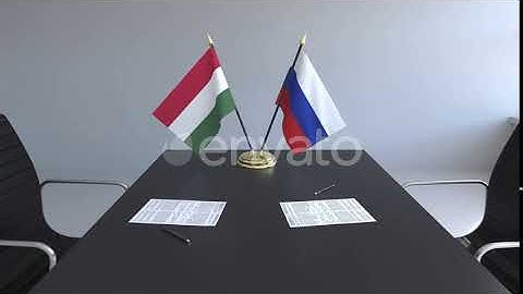 Flags of Hungary and Russia and Papers | Motion Graphics - Envato elements