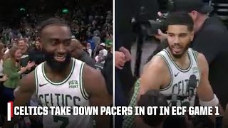 GAME 1 DOWN TO THE WIRE 🔥 Celtics BATTLE Pacers in OT to go up 1-0 in ECF | NBA on ESPN