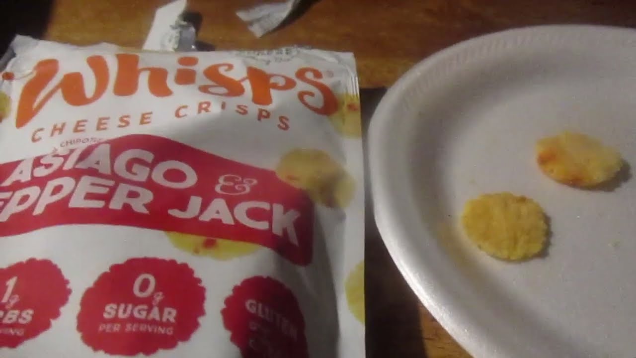 Whisps Asiago & Pepper Jack Cheese Crisps YouTube